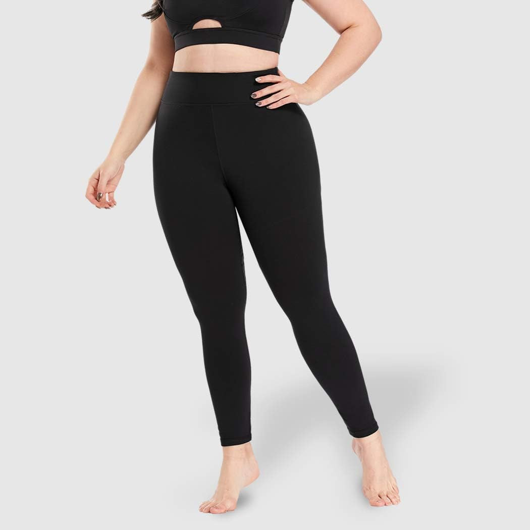 Womens Capri Yoga Pants plus Size Breathable Mesh Splice Tummy Control Best Long Workout Fitness Pants