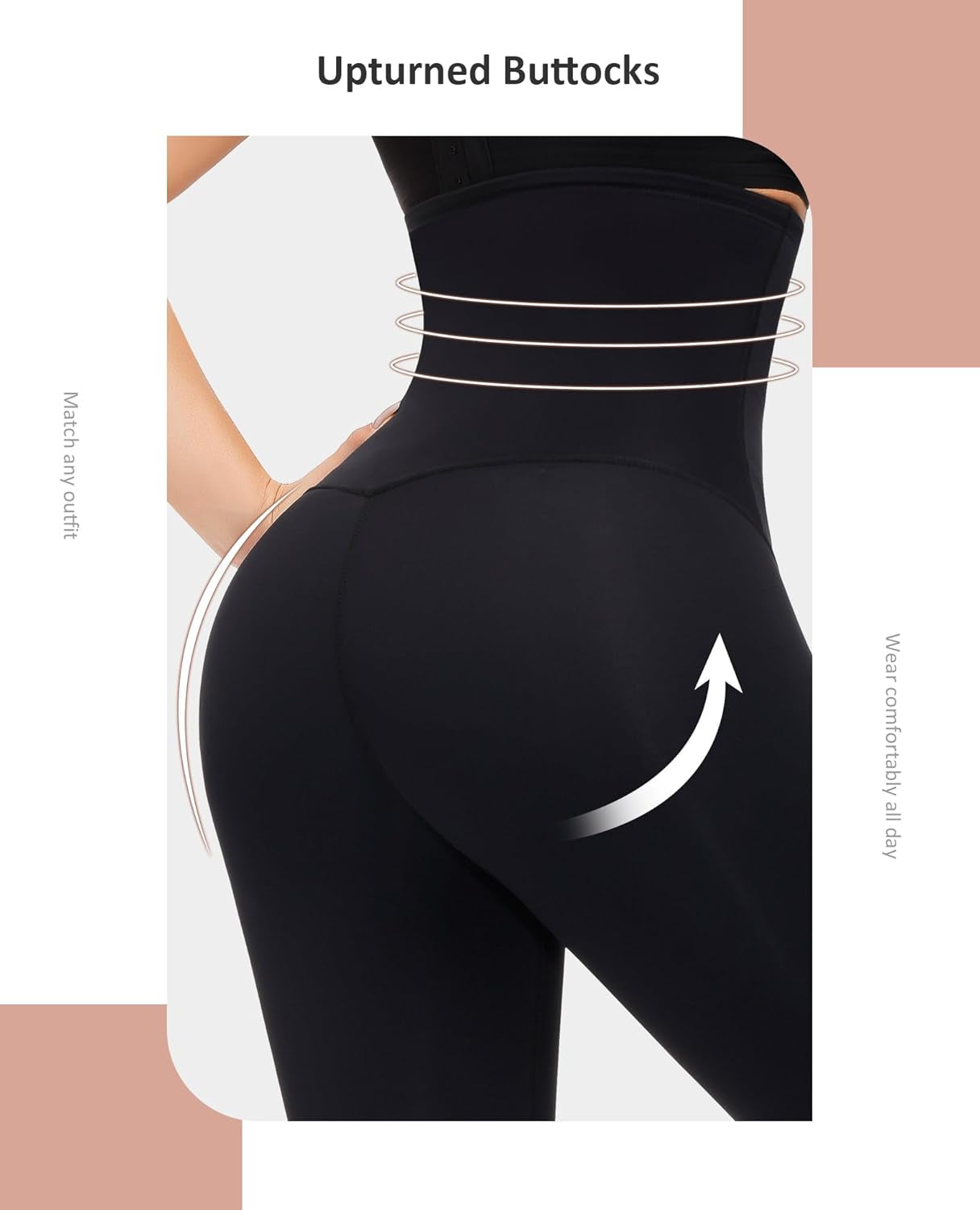 Leggings for Women Tummy Control Corset Waist Trainer Thigh Slimming High Waisted Compression Yoga Pants