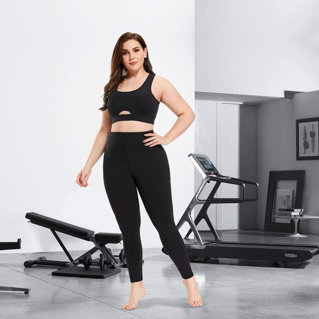 Womens Capri Yoga Pants plus Size Breathable Mesh Splice Tummy Control Best Long Workout Fitness Pants