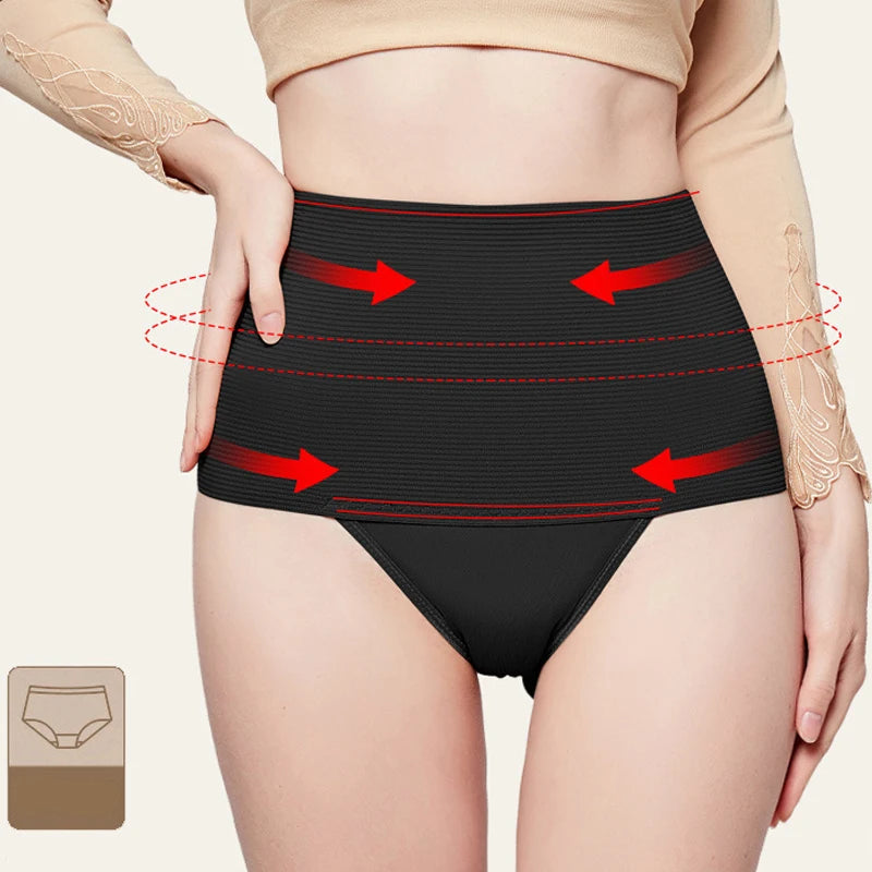 High Waist Postpartum Panties Women'S Abdomen Hip Lift Brief Body Shaping Pants Breathable Slimming Underwear Belly Compression