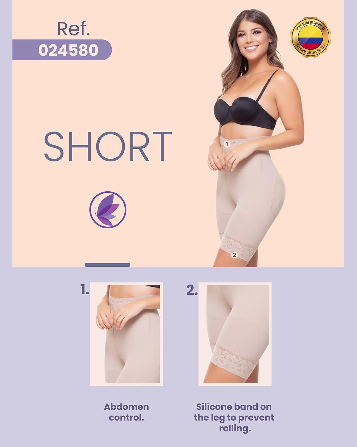 Butt Lifting Shapewear, Short Faja Colombiana, Girdle for Women Tummy Control High Compression Short