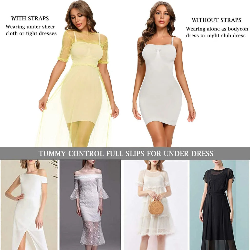 Strapless Shapewear Slip for Women Tummy Control Seamless Full Body Shaper under Dress Slip
