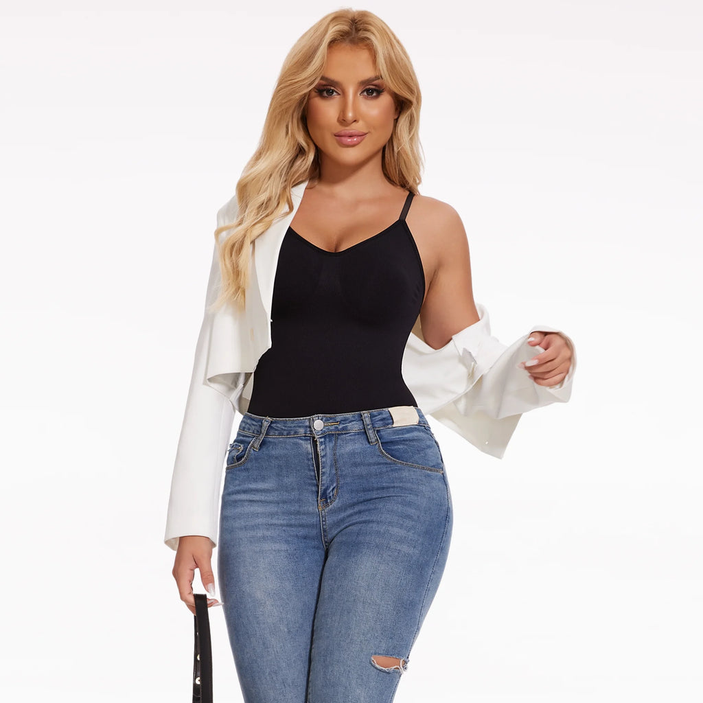 Women'S Shapewear Bodysuit Tummy Control Body Shaper Snatched Waist Body Suit